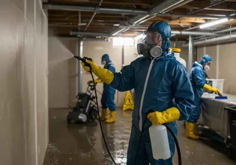 Basement Sanitization and Antimicrobial Treatment process in Wixom, MI